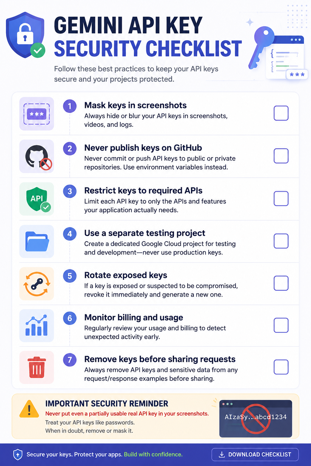 Gemini API Security Checklist